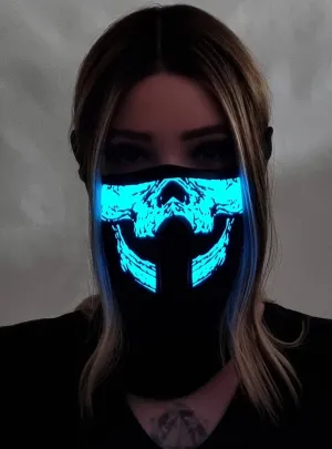 Sound Activated Skull Face Light Up Mask