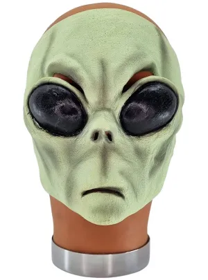 Space Alien Green Latex Halloween Costume Mask