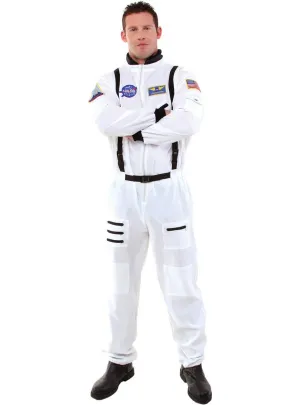Space Astronaut Teen Boys White Jumpsuit Costume