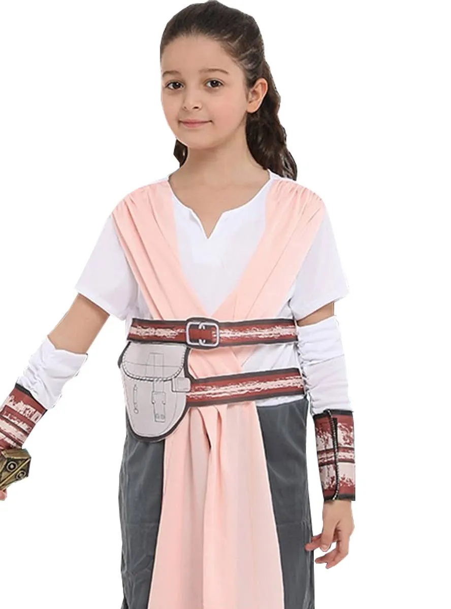 Space Fighter Rey Girls Fancy Dress Costume