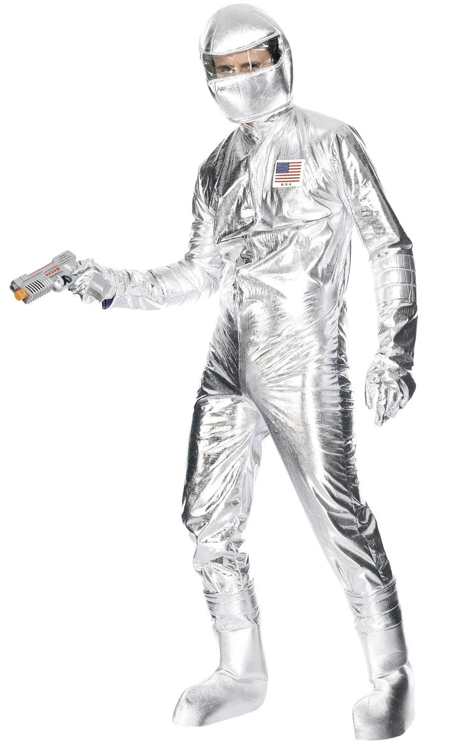 Spaceman Explorer Silver Mens Astronaut Costume