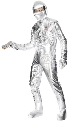 Spaceman Explorer Silver Mens Astronaut Costume
