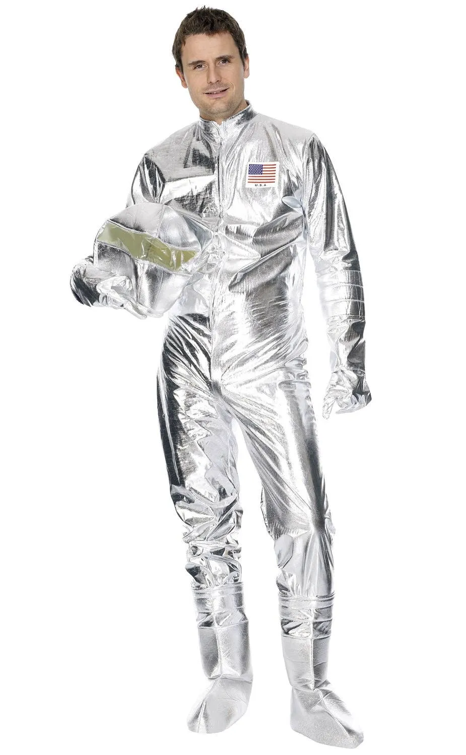 Spaceman Explorer Silver Mens Astronaut Costume