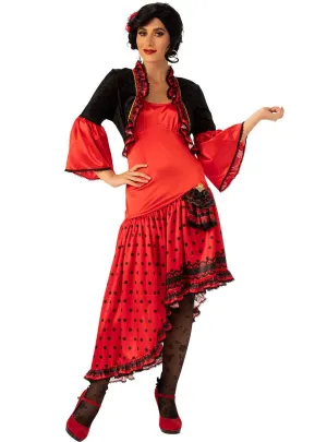 Spanish Flamenco Dancer Womens Costume