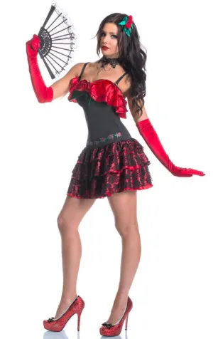Spanish Flamenco Womens Deluxe Senorita Costume