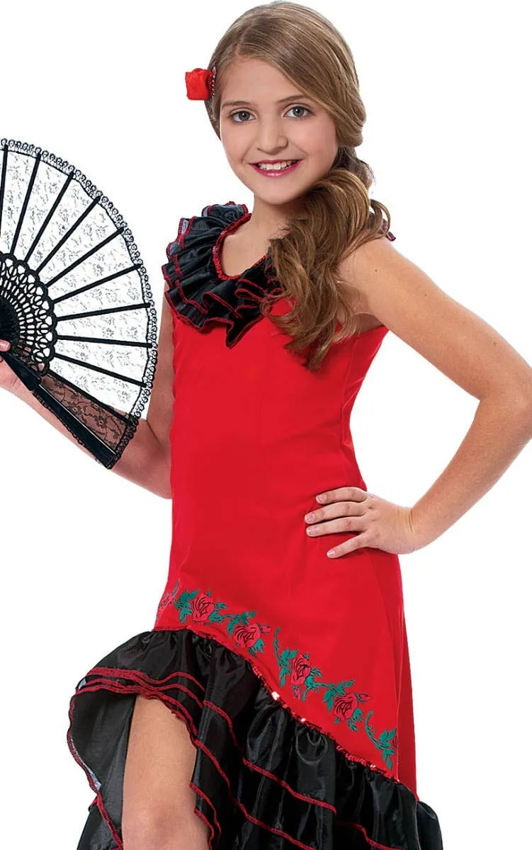 Spanish Senorita Girls Fancy Dress Costume
