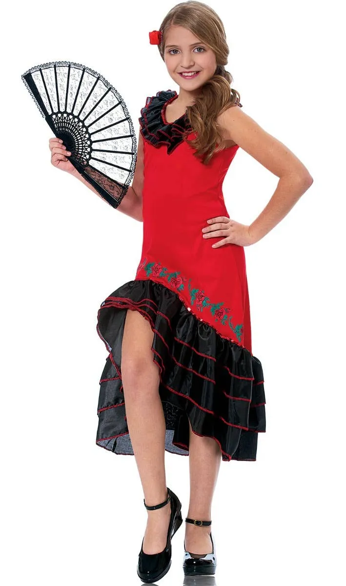 Spanish Senorita Girls Fancy Dress Costume
