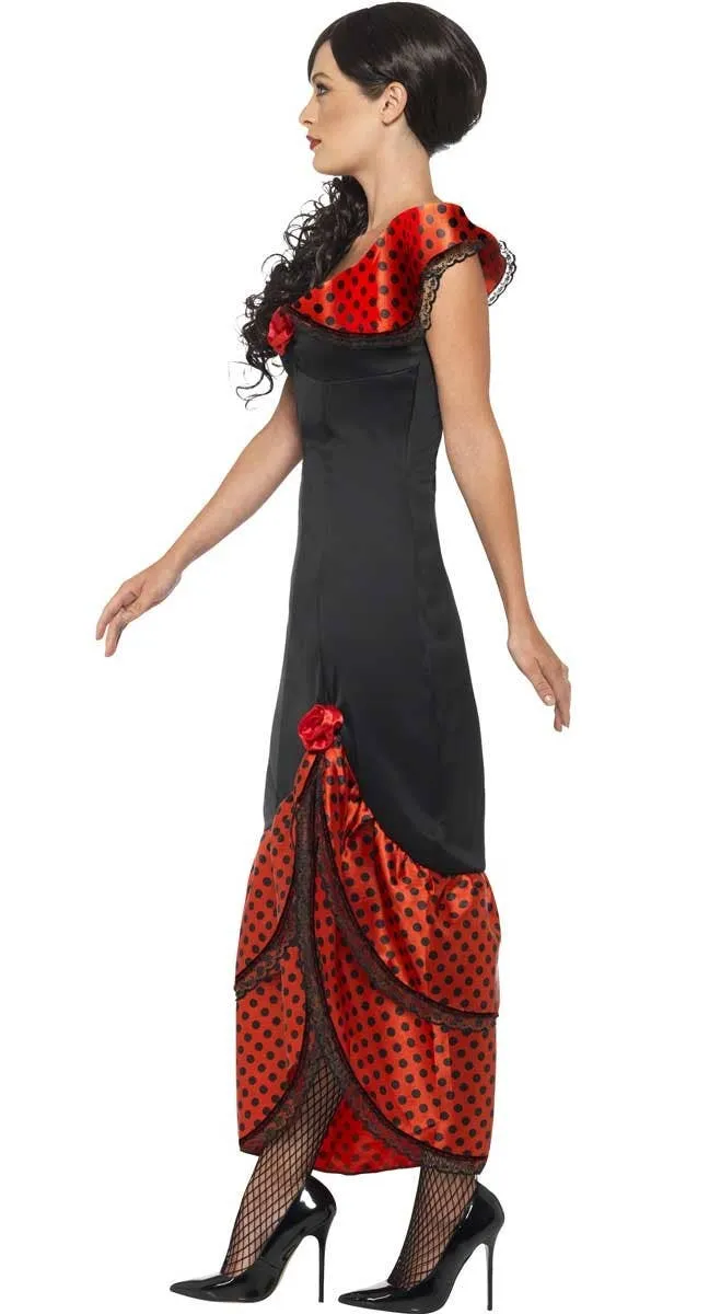 Spanish Senorita Womens Flamenco Dancer Costume