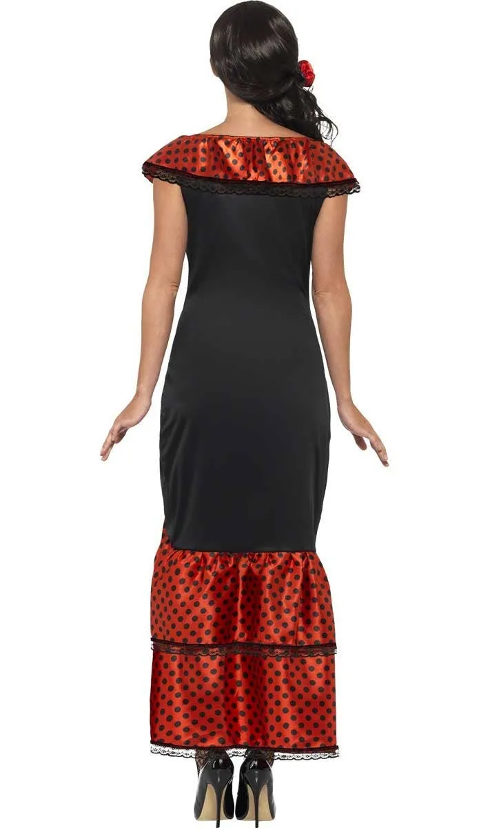 Spanish Senorita Womens Flamenco Dancer Costume
