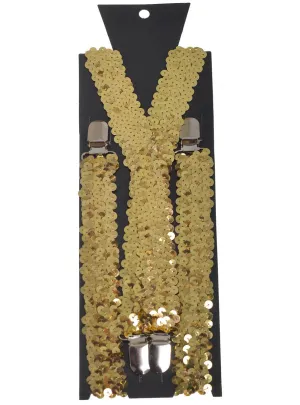 Sparkle Gold Sequinned Costume Braces