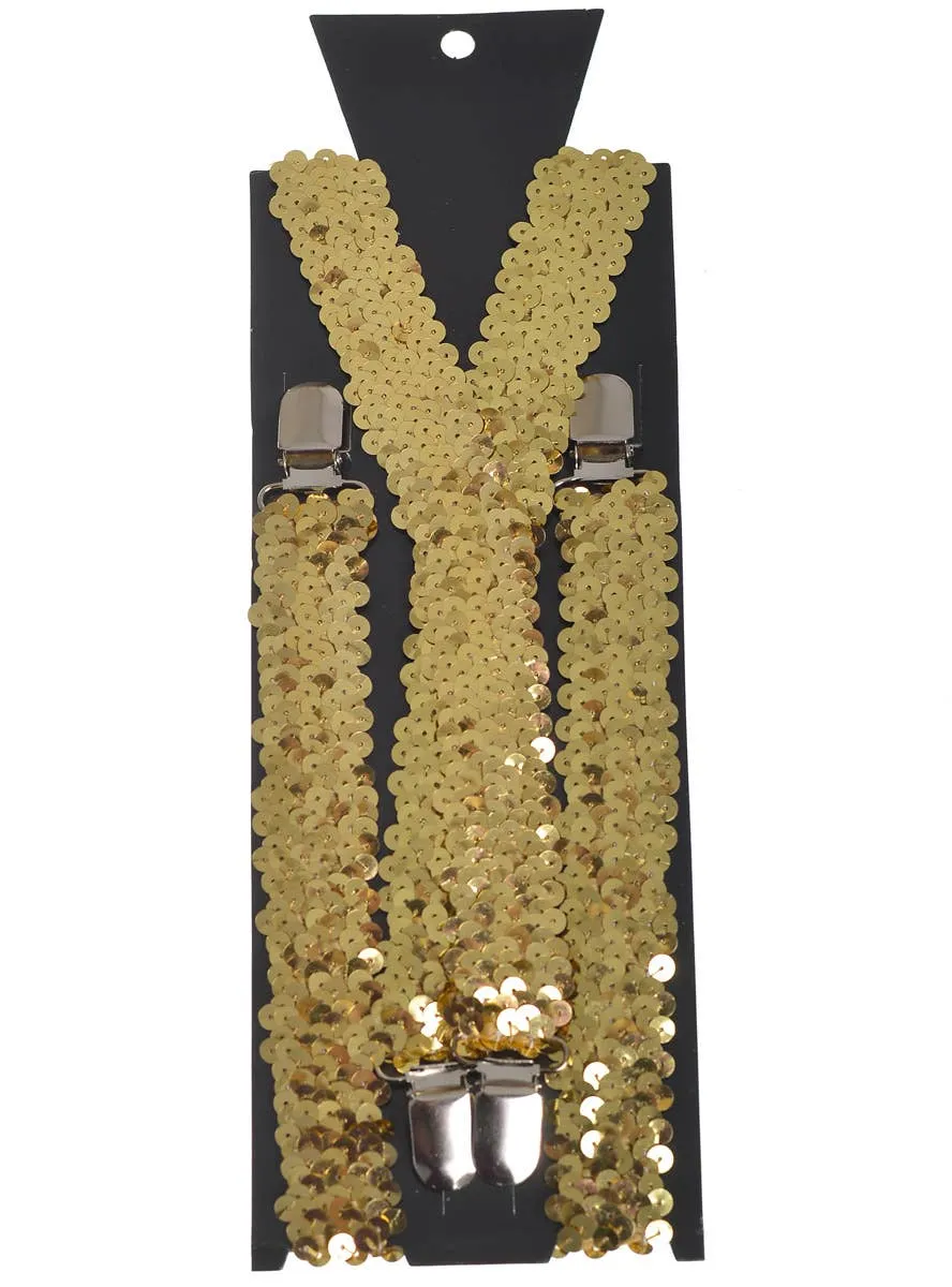 Sparkle Gold Sequinned Costume Braces