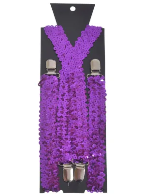 Sparkle Purple Sequinned Costume Braces