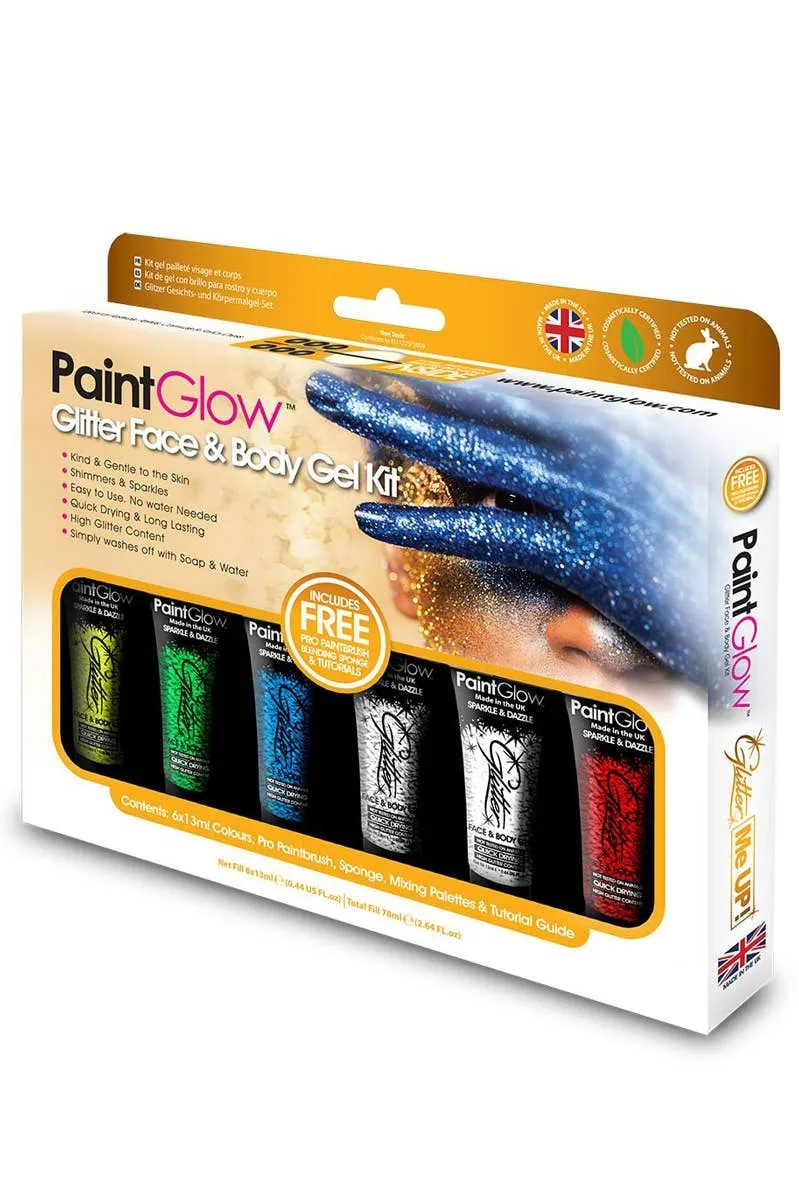 Sparkling Face and Body Glitter Gel Makeup Kit