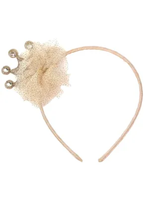 Sparkly Gold Glitter Mini Crown on Headband