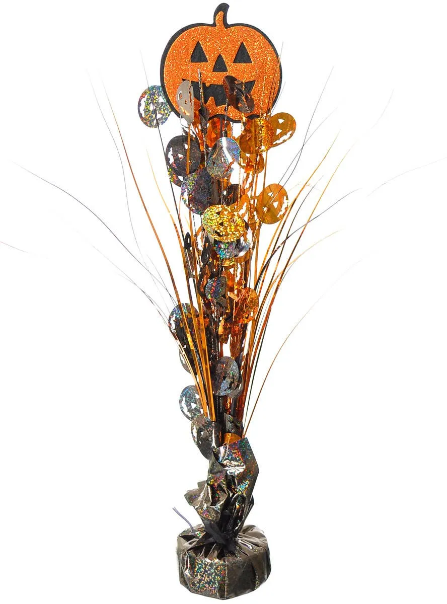 Sparkly Orange Pumpkin Halloween Table Decoration