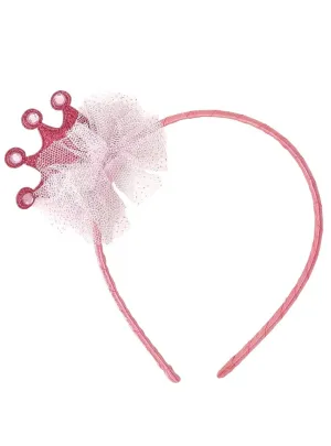 Sparkly Pink Glitter Mini Crown on Headband