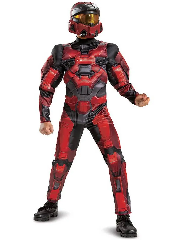 Spartan-I Keystone Red Halo Boys Muscle Chest Costume