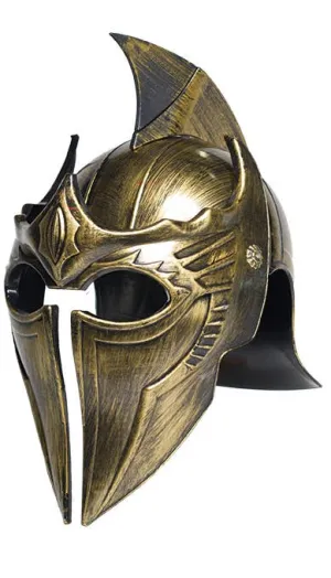 Spartan Warrior Antique Gold Costume Helmet