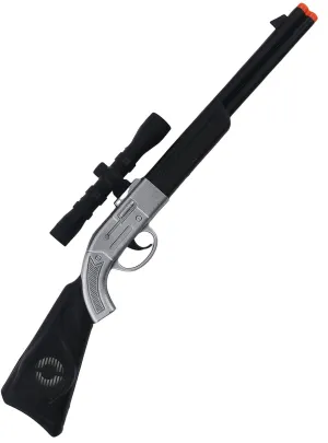 Special Forces Black And Silver Toy Sniper Riffle