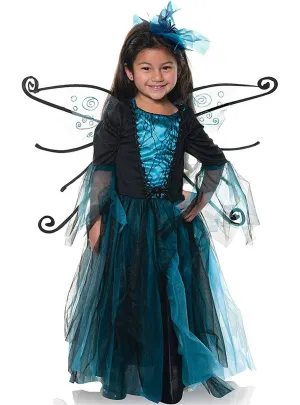 Spider Fairy Girls Black and Blue Halloween Costume