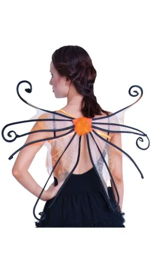 Spider Fairy Novelty Orange Wings Costume Accessory