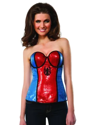 Spider Girl Sexy Sequinned Costume Corset