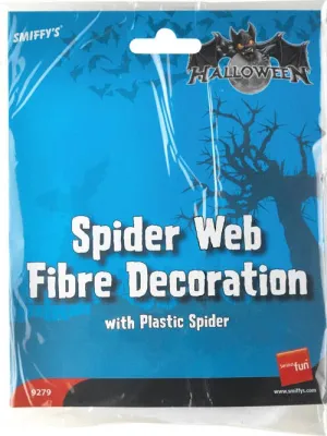 Spider Web and Spider Halloween Decoration - Small
