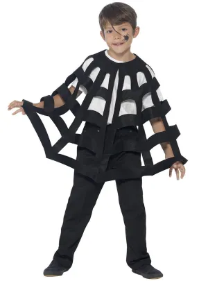 Spider Web Boys Halloween Cape Costume Accessory