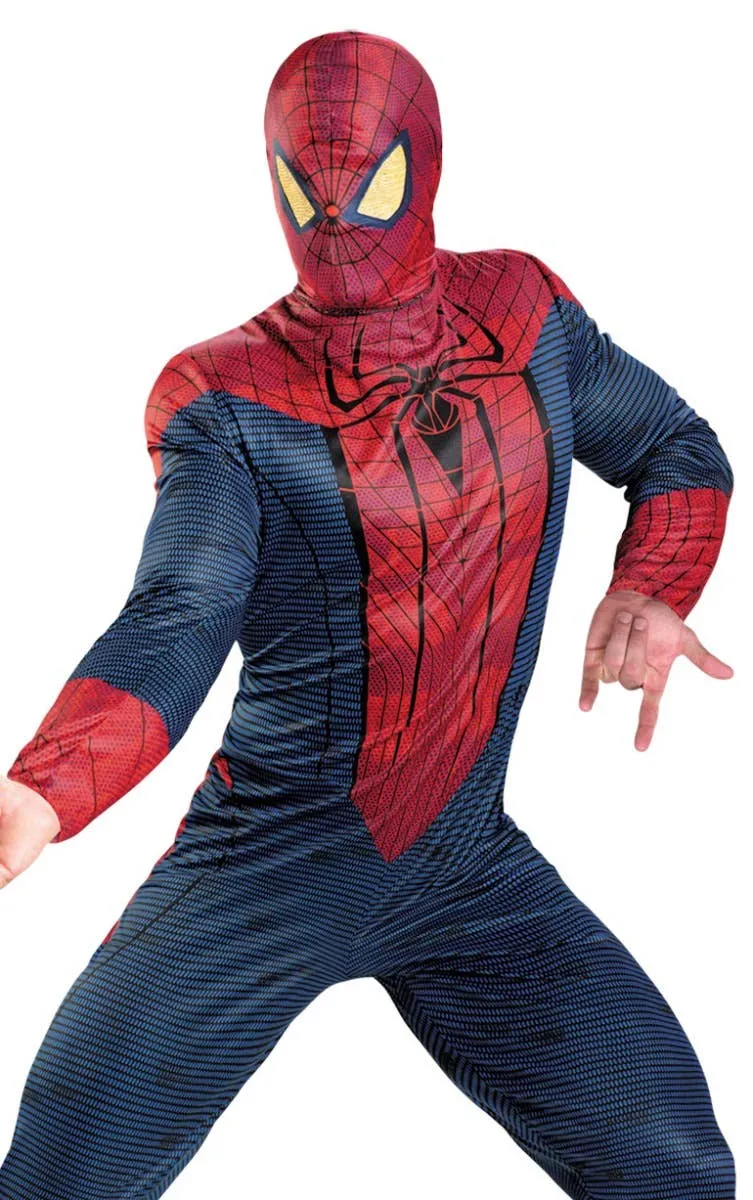 Spiderman Mens Movie Superhero Fancy Dress Costume