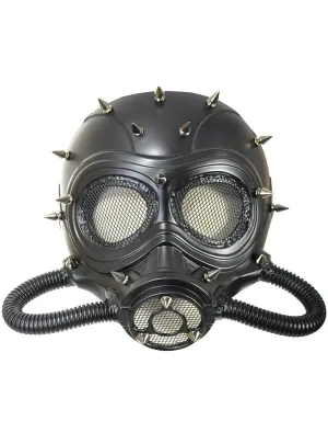 Spiked Hard Black Plastic Gas Mask