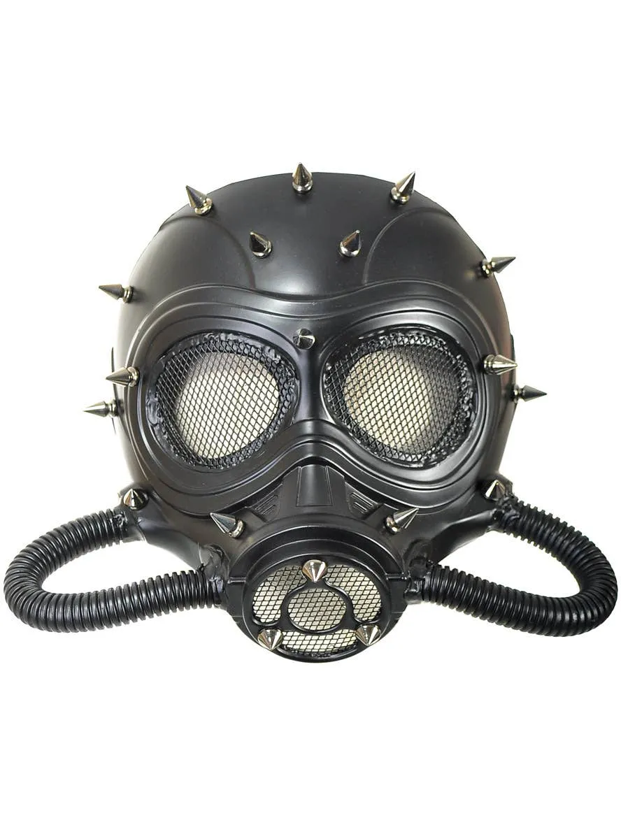 Spiked Hard Black Plastic Gas Mask