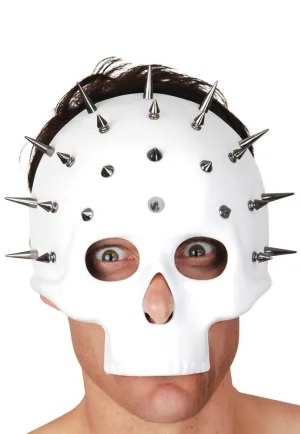 Spiked Spectre Skull White Halloween Costume Mask