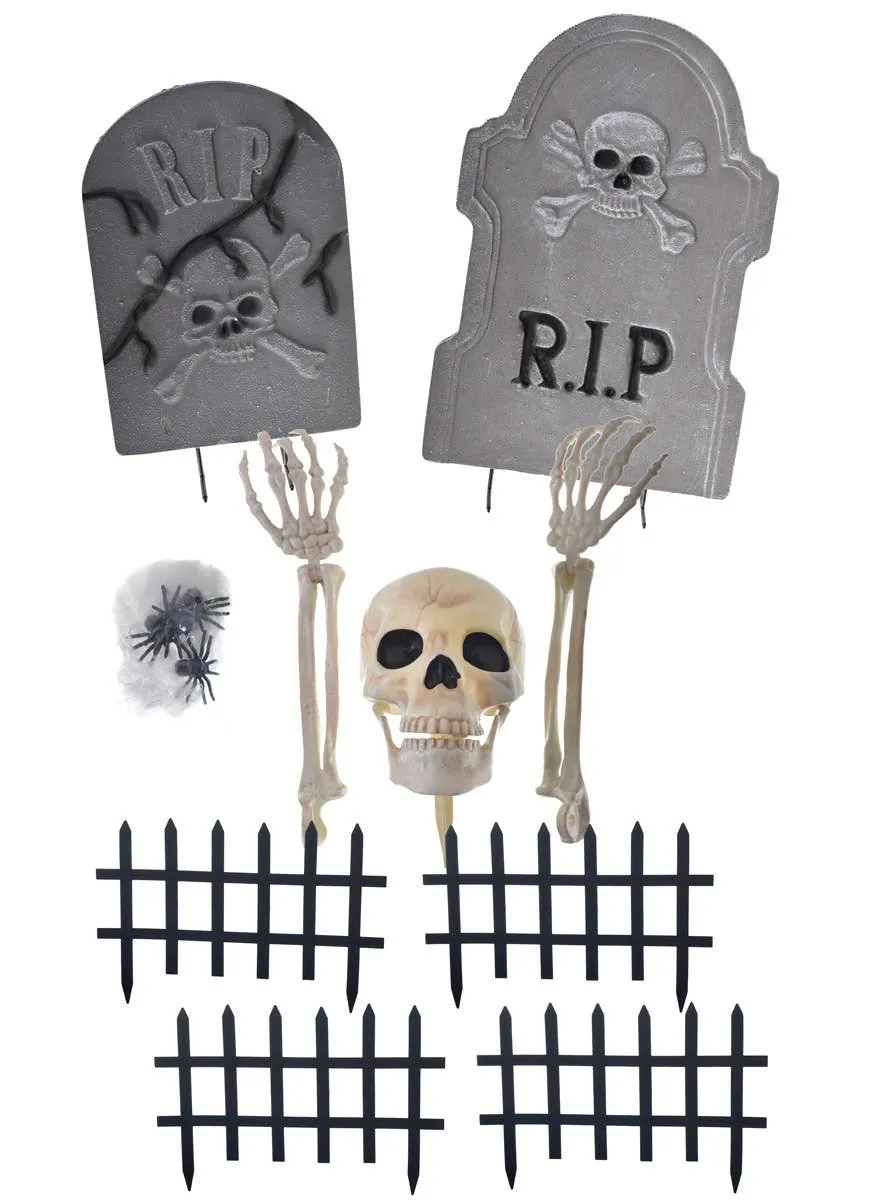 Spooky 18 Piece Cemetery Halloween Decoration Kit