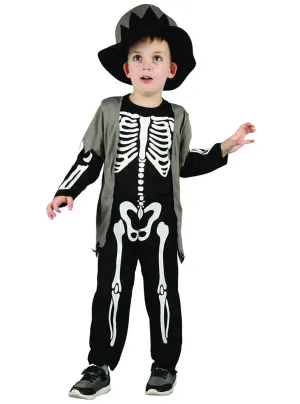 Spooky Boys Toddler Skeleton Print Halloween Costume