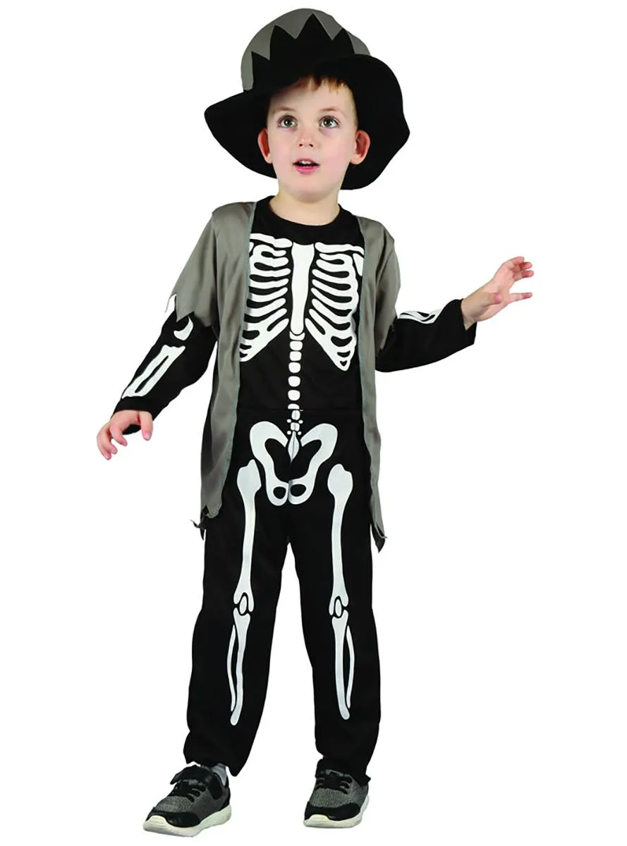 Spooky Boys Toddler Skeleton Print Halloween Costume