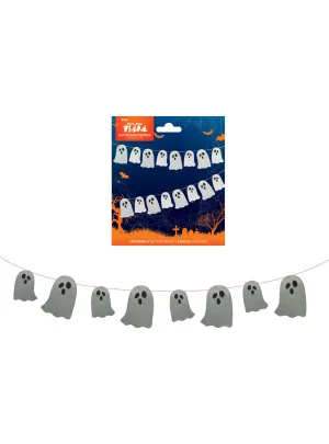 Spooky Glitter Ghost Halloween Banner 3m Long