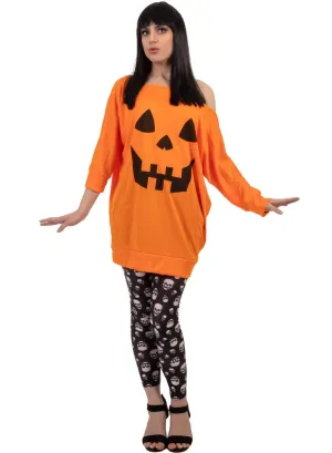 Spooky Orange Jack o' Lantern Pumpkin Womens Halloween Costume
