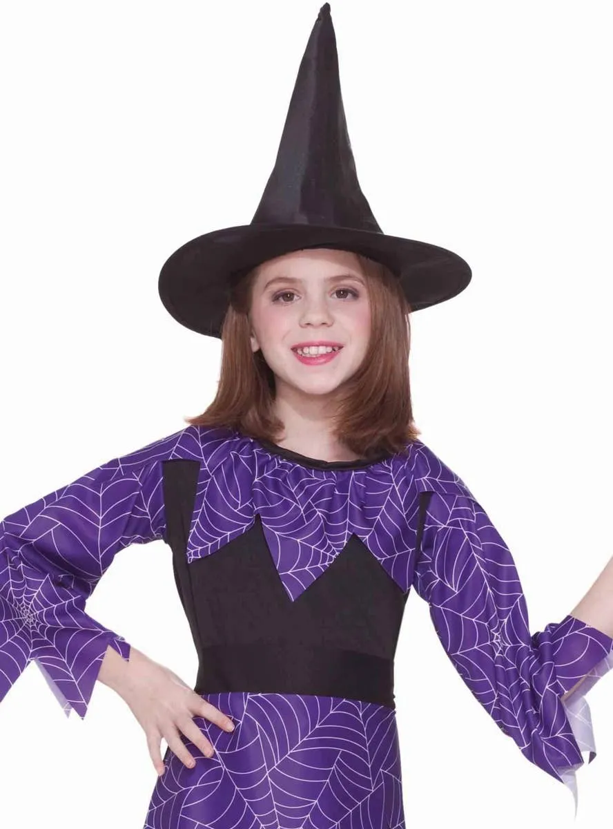 Spooky Purple Spider Witch Girls Halloween Costume