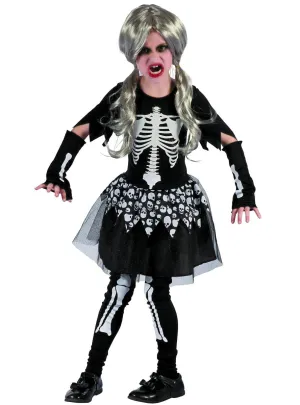 Spooky Skeleton Girls Halloween Costume