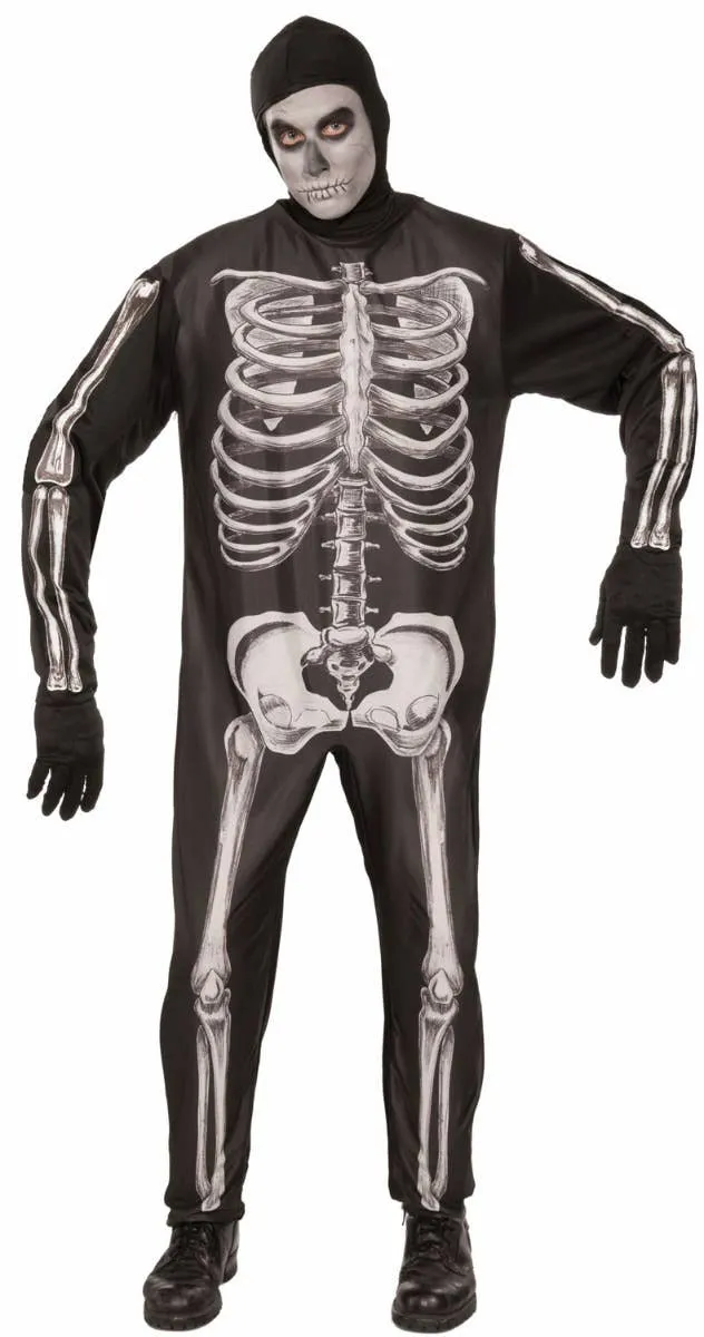 Spooky Skeleton Mens Onesie Halloween Costume