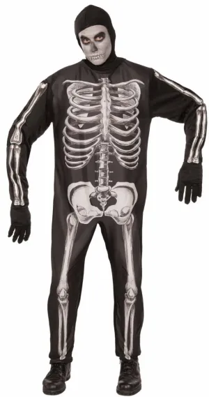 Spooky Skeleton Mens Onesie Halloween Costume