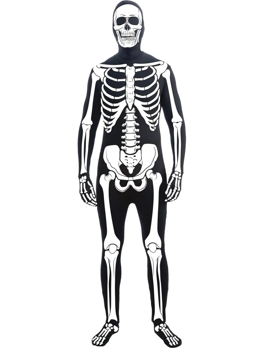 Spooky Skeleton Skin Suit Mens Halloween Costume