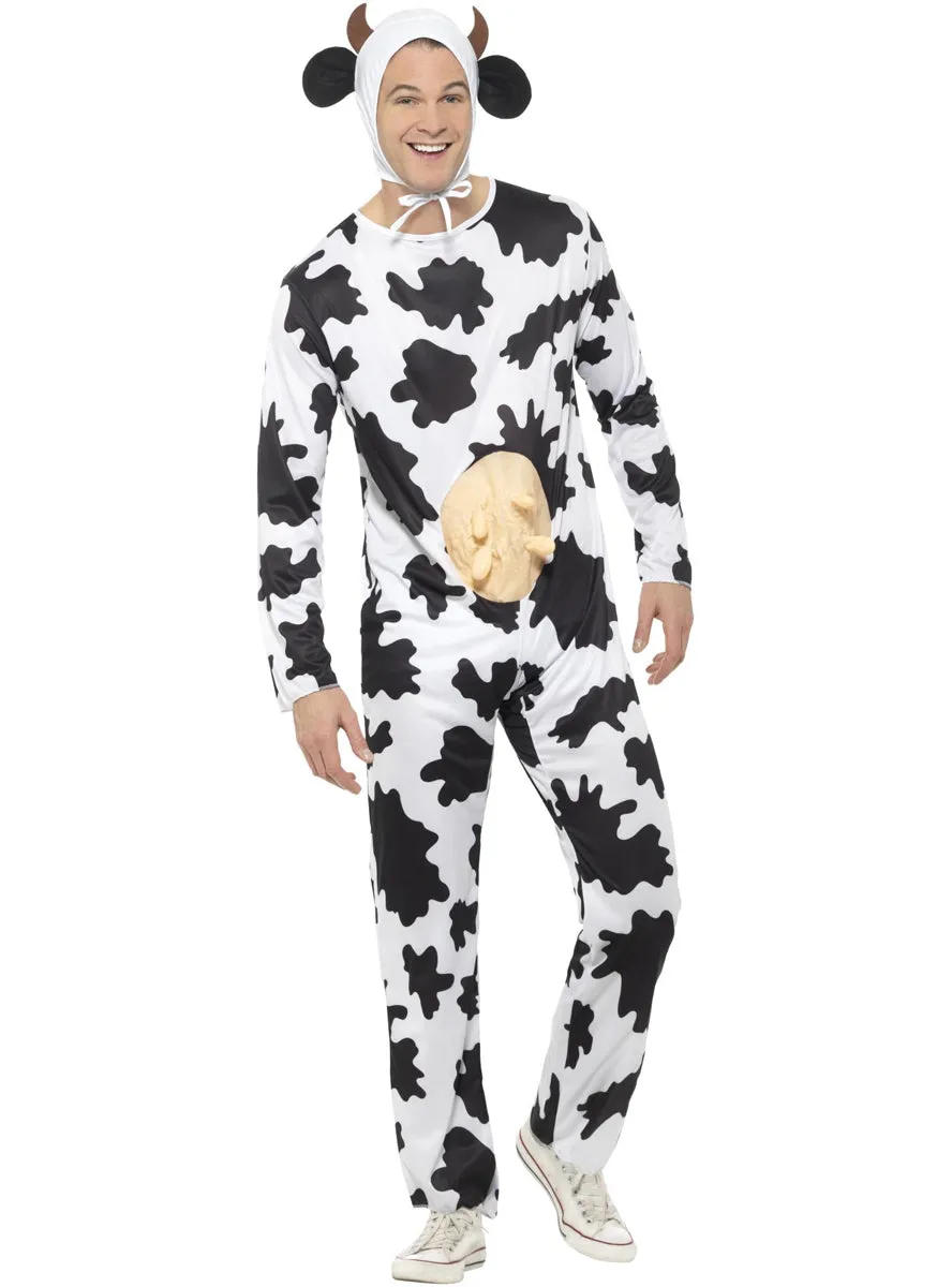 Spotted Black And White Cow Adults Animal Costume