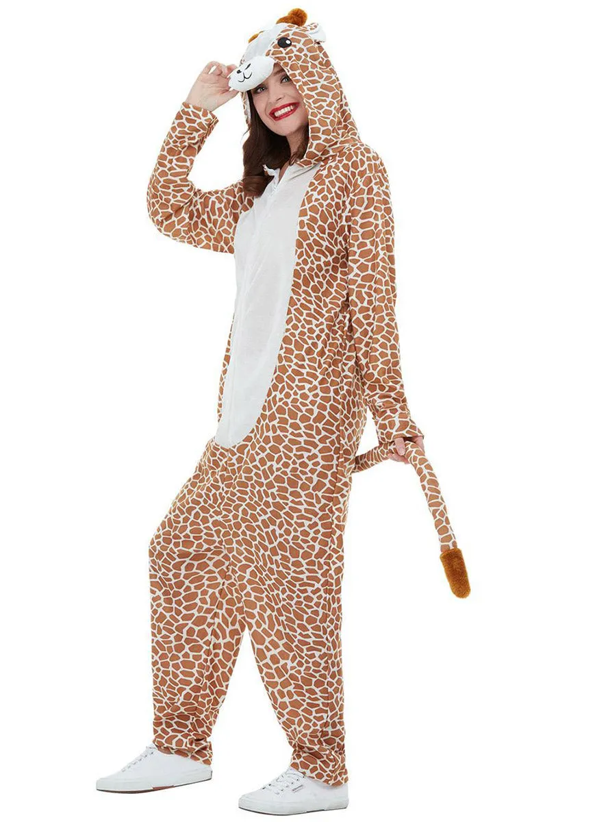 Spotted Giraffe Womens Animal Onesie Costume