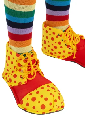 Spotted Red and Yellow Kids Clown Costume Shoes
