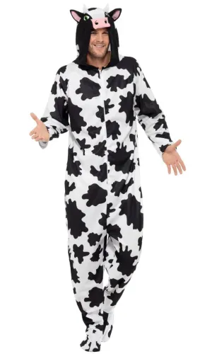 Spotty Cow Adults Farm Animal Costume Onesie
