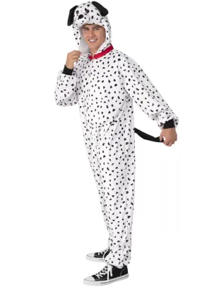Spotty Mens Furry Dalmatian Onesie Costume