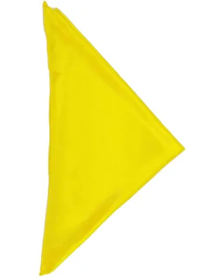Square Yellow Satin Bandanna Costume Accessory