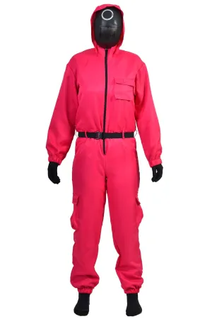 Squid Play Circle Mask Guard Adults Costume