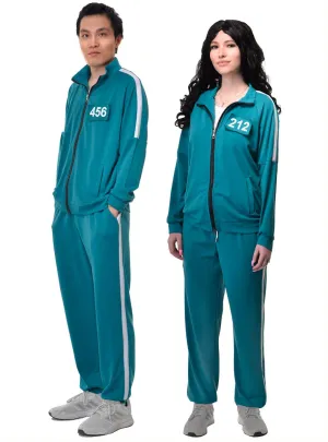 Squid Play Interchangeable 456 or 212 Adults Tracksuit Costume